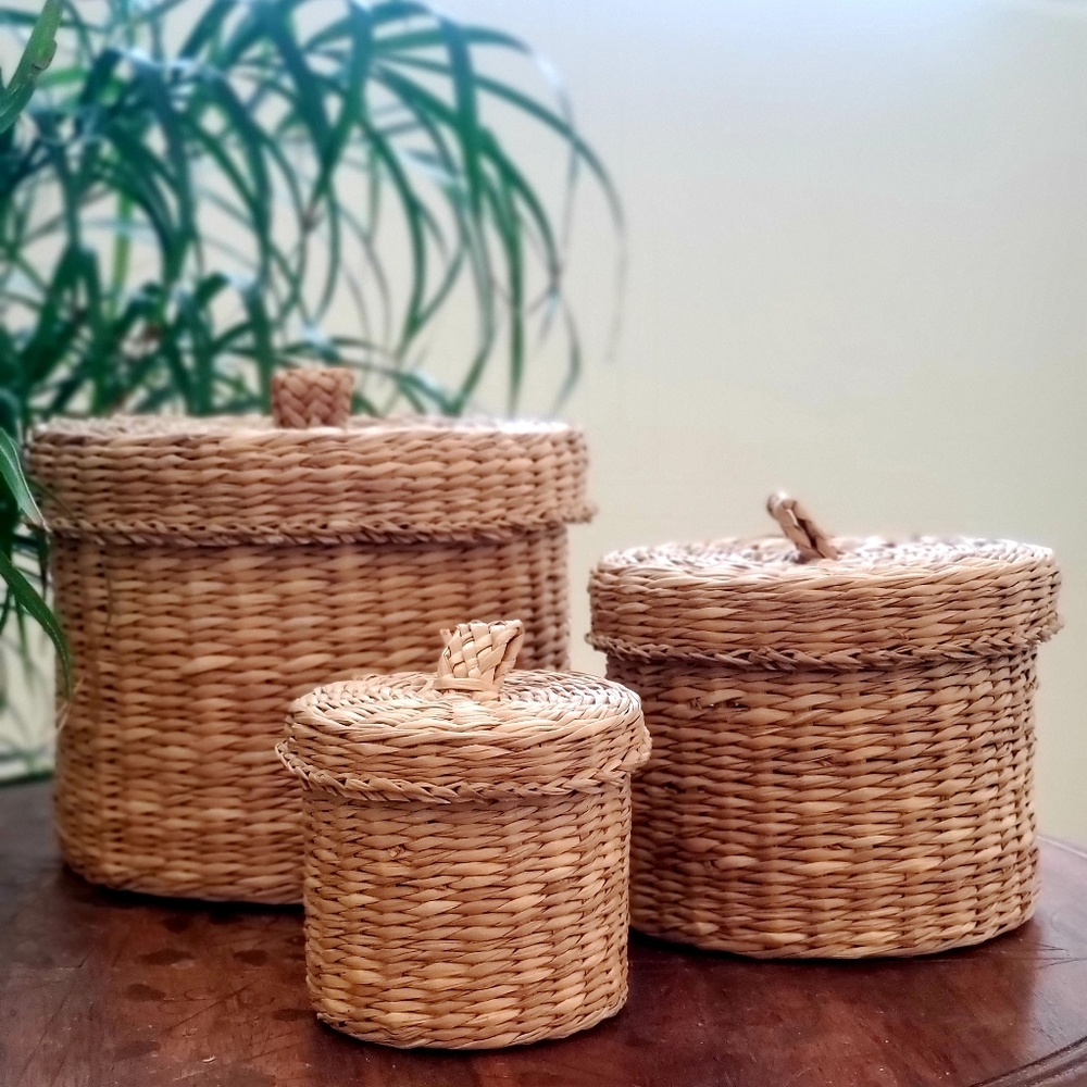 Ikea Seagrass Baskets, Set of 3